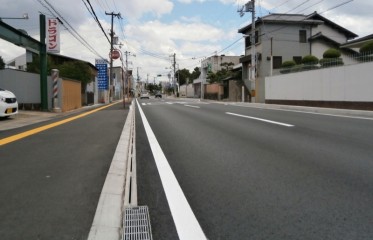 自転車に優しい側溝／砂山手平線