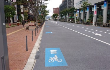 自転車に優しい側溝／豊田市停車場線(愛知県豊田市)