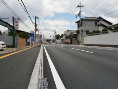 自転車に優しい側溝／砂山手平線