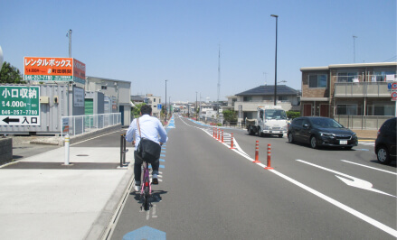 写真：施工事例の道路